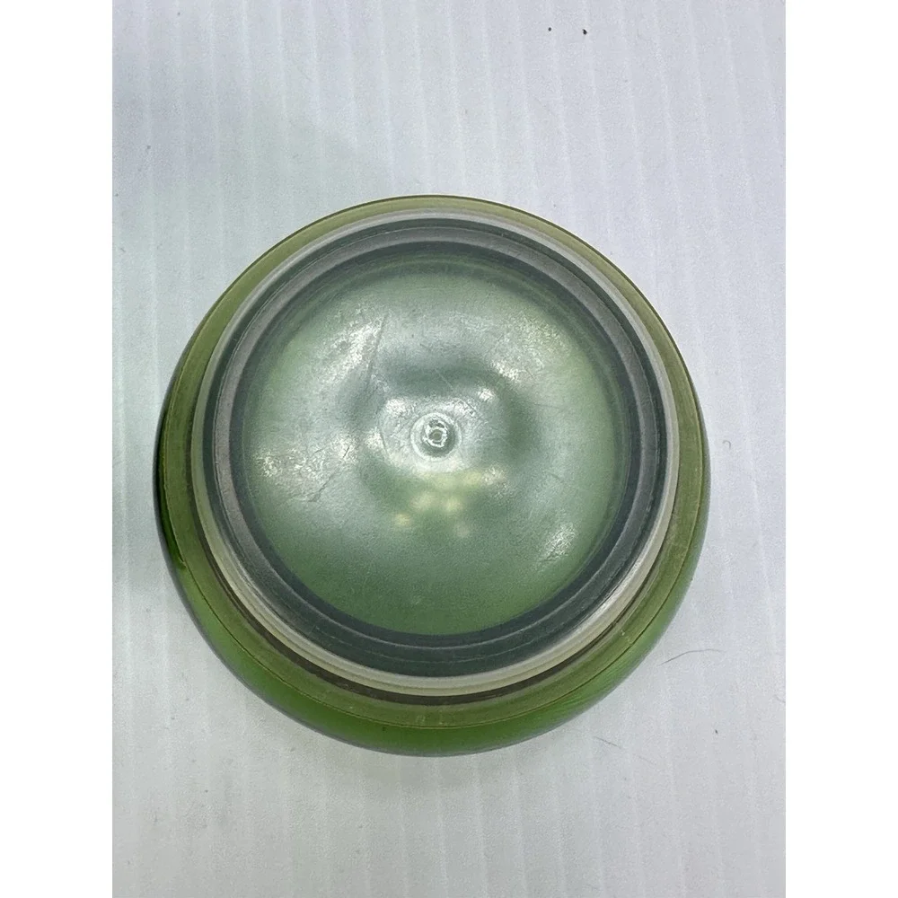 Vintage Green Canister‎ Bubble Lid Glass Jar Mid Century Modern Made in Belgium